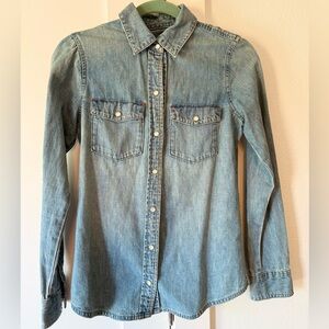 C. Wonder Light Blue Chambray/Denim Pearlsnap Shirt